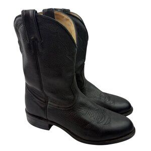 *Boulet Challenger Men’s Leather Boots 9D Black Leather Western Cowboy Canada